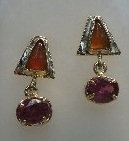 sm ruby topaz earrings