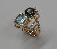 blue topaz and tourmaline 16 sm